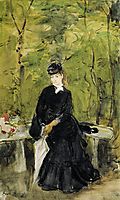 Young Lady Seated on a Bench, 1864, morisot