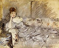 Young Woman in Grey Reclining, 1879, morisot