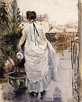 Young Woman Watering a Shrub, 1883, morisot