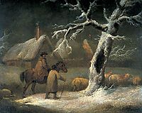 Shepherd in a Snowy Landscape, morland