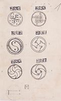 Designs for silver brooches, 1904, moser