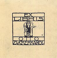 Exlibris for Otto Zuckerkandl, 1906, moser