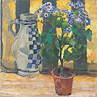 Flower pot and ceramic jug, 1912, moser