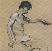 Male Nude Study, c.1888, moser