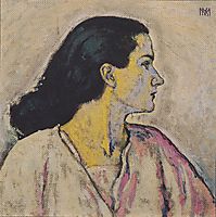 Portrait of a Woman in Profile, c.1912, moser