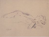 Reclining Female Nude (Mileva Roller), 1912, moser