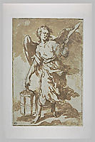 Angel holding the lantern and the sword that was used to cut the ear of Malchus, 1660, murillo