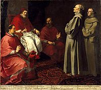 The Blessed Giles Levitating before Pope Gregory IX, 1646, murillo