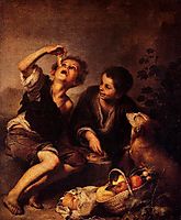 Children Eating a Pie, 1675, murillo