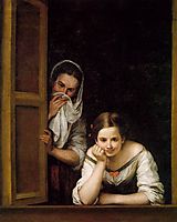 A Girl and her Duenna, 1670, murillo