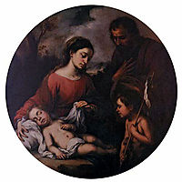 Holy Family with the Infant Saint John, 1655, murillo
