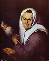 Old Woman with Distaff , c.1642, murillo
