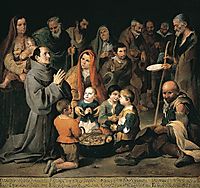 St. Diego Giving Alms, 1646, murillo
