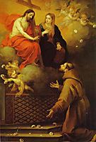 The Vision to St. Francis at Porziuncola, c.1667, murillo