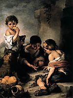 Young Boys Playing Dice, 1675, murillo
