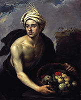 A Young Man with a Basket of Fruit , 1640, murillo