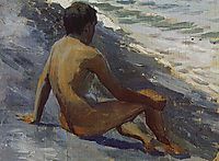 Boy at the seashore, 1895, musatov