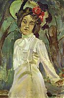 Portrait of Nadezhda Staniukovich, 1903, musatov