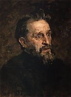 Portrait of I. Repin (study), 1883, myasoyedov