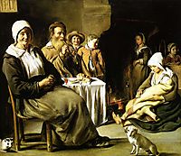 The Family Meal, 1642, nain