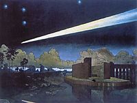 Landscape with a comet, 1910, narbut