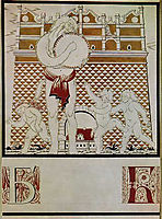 Sheet -B- from the album -Ukrainian alphabet-, 1919, narbut