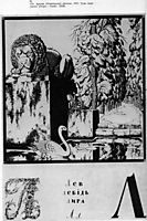 Sheet -L- from the album -Ukrainian alphabet-, 1917, narbut