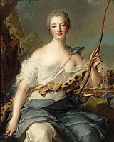 Jeanne-Antoinette Poisson, Marquise de Pompadour as Diana, 1746, nattier