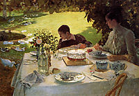 Breakfast in the Garden, 1883, nittis