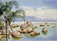 Palm Trees and Boulders in the Bay of Rio, Brazil, 1873, north