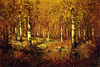 Autumn Birches, Central Park, 1909, onderdonk
