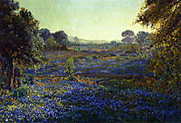 Bluebonnets at Late Afternoon, near La Grange, 1918, onderdonk