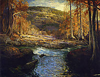 Forest Stream (Headwaters of the Guadalupe), onderdonk
