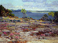 Mountain Pinks in Bloom, Medina Lake, Southwest Texas, 1921, onderdonk