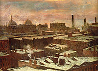 View of City Rooftops in Winter, 1902, onderdonk