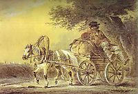 Peasant in a Cart, 1812, orlowski