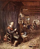 Drinking Peasant in an Inn, c.1670, ostadeadriaen