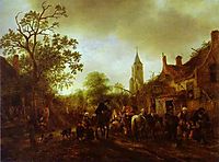 The Halt at the Inn, 1645, ostadeadriaen