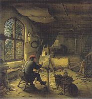 The Painter in His Workshop, 1663, ostadeadriaen