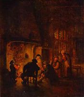 A Talk at Fireplace, c.1640, ostadeadriaen