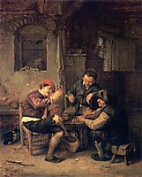 Three Peasants at an Inn, 1647, ostadeadriaen