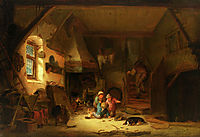 Interior with Children, ostadeisaac