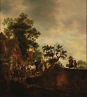 Travellers Halting at an Inn, 1645, ostadeisaac