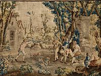 Les Amusements Champêtres: Le cheval fondu (Tapestry), 1730, oudry