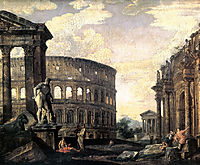 Ancient Roman Ruins, 1750, panini