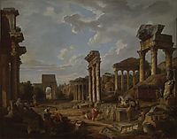 A Capriccio of the Roman Forum, 1741, panini