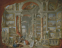 Picture Gallery with Views of Modern Rome, 1758, panini