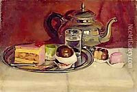 Still Life with Cakes and a Silver Teapot, pantazis