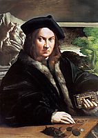 Portrait of a gentleman wearing a beret, parmigianino