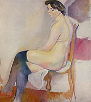 Seated Nude with Black Stockings, 1906, pascin